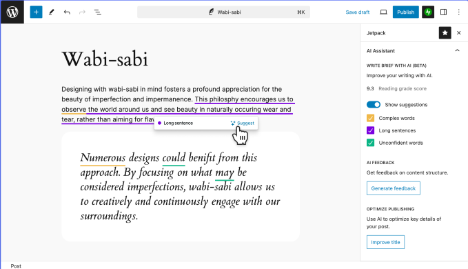 Write Brief with AI: Automattic lança ferramenta de IA para WordPress